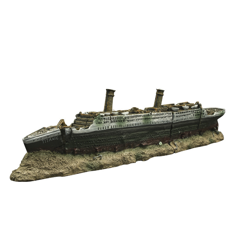 Aquarium Landscaping Decoration Simulation Shipwreck Ornaments - Image 3