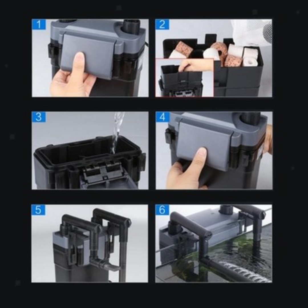 Fish Tank External Canister Filter Adjustable 135x245x60mm - Image 5