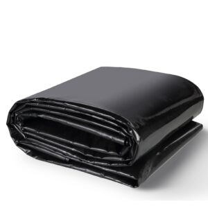 Pond Liner, 10 X 13 Ft 20 Mil Thickness, Pliable LLDPE Material Pond Skins, Easy Cutting Underlayment For Fish Or Koi Ponds, Water Features, Waterfall Base, Fountains, Water Gardens, Black
