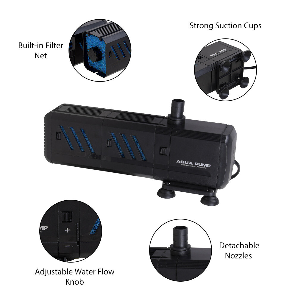 4 In 1 Aquarium Fish Tank Filter Water Internal Purifier Filter Oxygen Wave - Image 10