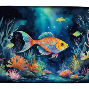 Bioluminescent Fish Dish Drying Mat
