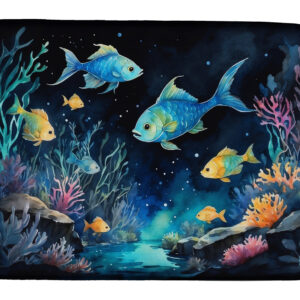 Bioluminescent Fish Dish Drying Mat