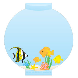 SHAPES ETC. Mini Notepad - Aquarium